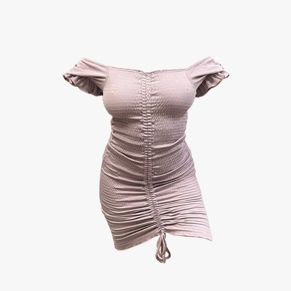 (NWT) Smocked Ruched Dress (Midi or Mini) - Lilac - Picture 7 of 9